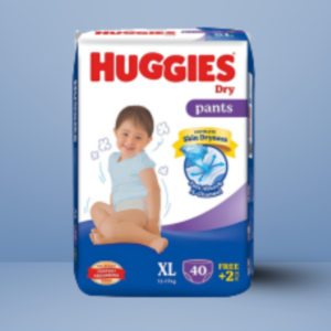 Huggies Dry XL Pant Diaper 12-17Kg - 40 Pcs (Malaysia)