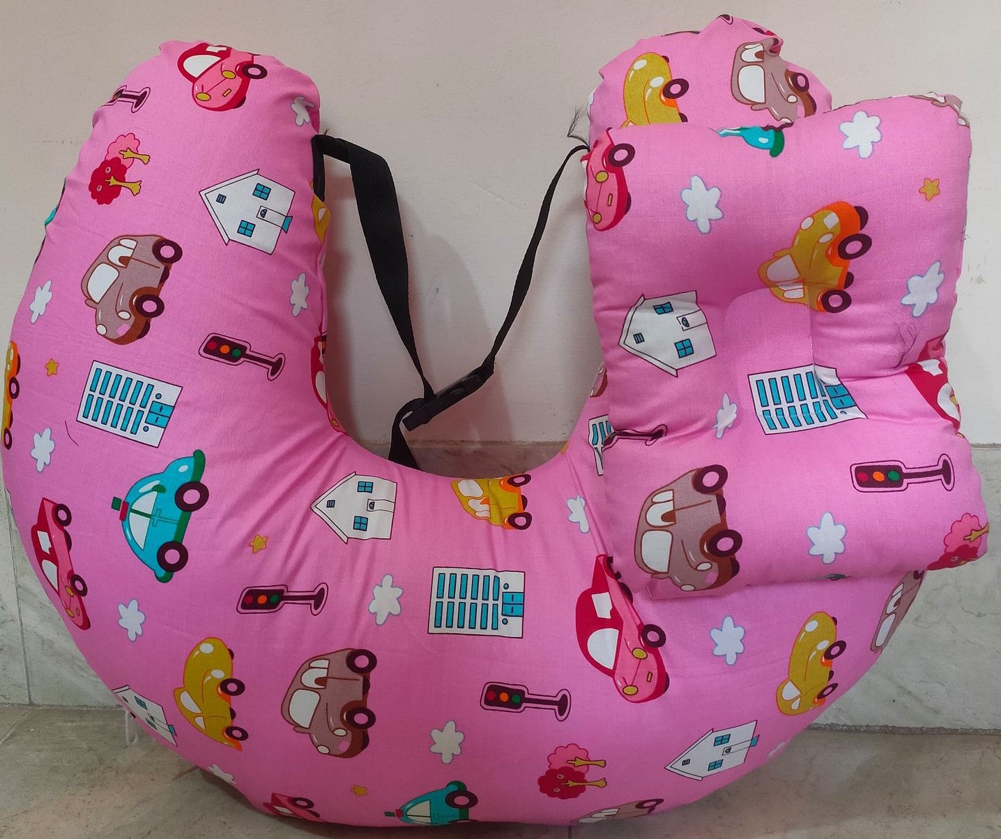 BreastFeeding / Nursing Pillow Adjust Infant Baby Protect Mummy Waist Support Cushion (Moon ShapeMultifunction Pillow)