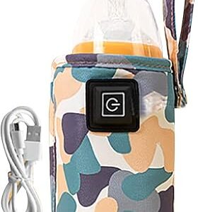 Portable USB Bottle Warmer (5 V), Milk Water Warmer Safe Insulated Baby Bottle Stroller Bag Multipurpose On The Go Outdoor Winter for Mom Daycare Travel