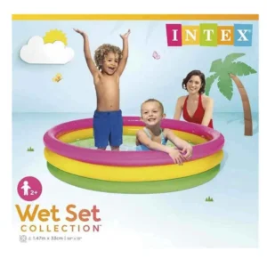 Intex Inflatable Baby Bath Tub Swimming Pool 34 inch X 10 inch (Multicolor)