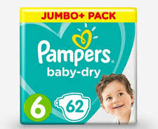 UK Pampers belt 6,  62Pc (13-18kg)