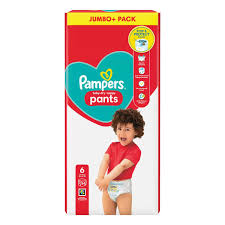 Pampers 6 Pants Dry Nappy Baby Diapar Jumbo Pack (14-19kg) - 54Pcs