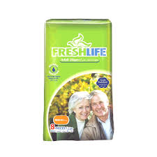 Freshlife Adult Diaper M 8Pc (85-125 cm)