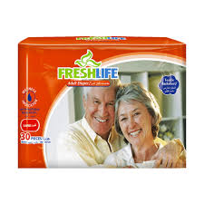 Fresh Life Adult Patient Diapers 30-Pack, Medium