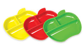 Munchkin Lil' Apple Divided Plates (3-Pack)