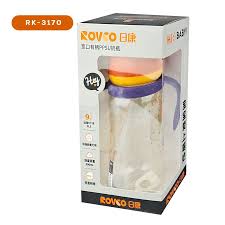 Rovco Feeding Bottle Handle/Straw 300ml (9m+) Wide Neck (RK-3170)