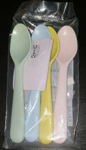 4x Plastic Spoon Set Multi-Coloured baby Spoons new bargain