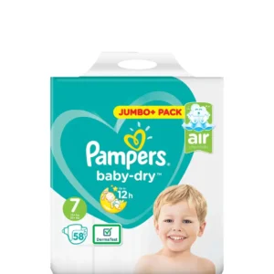 Pampers 7 Belt Dry Type Baby Diaper Jumbo Pack (15+ kg) - 58Pcs